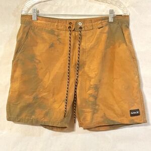Hurley Acid Wash Tie Dye Surf Skate Beach Trunks Shorts